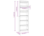 vidaXL Book Cabinet/Room Divider High Gloss White 60x30x198 cm