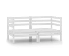 vidaXL Garden Corner Sofas 2 pcs White Solid Pinewood