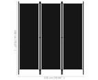 vidaXL 3-Panel Room Divider Black 150x180 cm