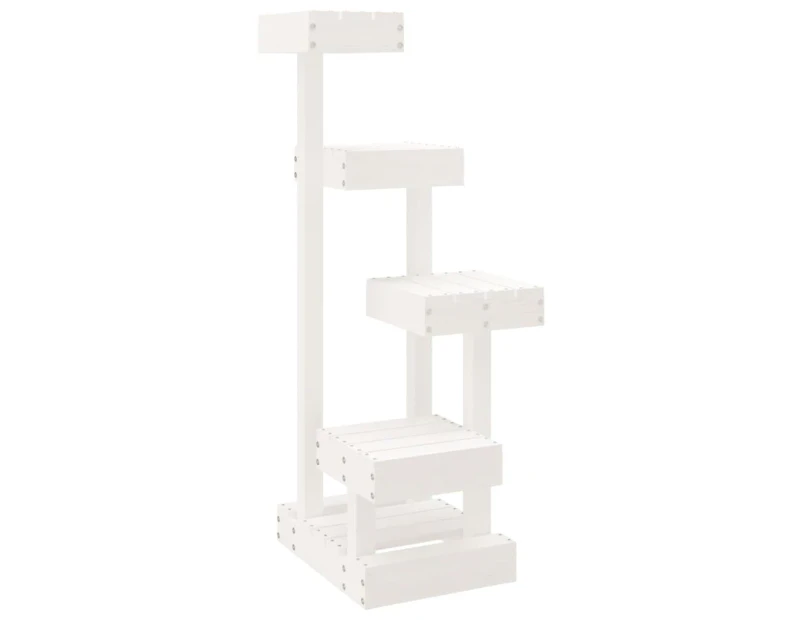 vidaXL Cat Tree White 45.5x49x103 cm Solid Wood Pine