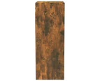 vidaXL Wall Cabinet Smoked Oak 34.5x32.5x90 cm Engineered Wood