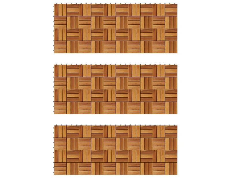 Decking Tiles 30 x 30 cm Acacia Set of 30