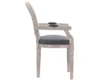 vidaXL Dining Chair Dark Grey 54x56x96.5 cm Velvet