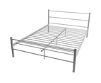 vidaXL Bed Frame Grey Metal Double Size