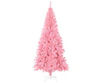 vidaXL Artificial Christmas Tree with Stand Pink 210 cm PVC