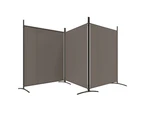 vidaXL 3-Panel Room Divider Anthracite 525x180 cm Fabric