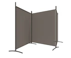 vidaXL 3-Panel Room Divider Anthracite 525x180 cm Fabric