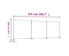 vidaXL 3-Panel Room Divider Anthracite 525x180 cm Fabric