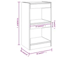 vidaXL Book Cabinet/Room Divider White 40x30x72 cm