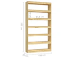 vidaXL Book Cabinet/Room Divider 100x30x200 cm Solid Pinewood