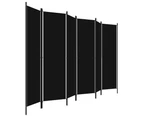 vidaXL 6-Panel Room Divider Black 300x180 cm