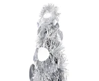 vidaXL Pop-up Artificial Christmas Tree Silver 150 cm PET