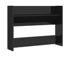 vidaXL Wall Shoe Cabinets 2 pcs High Gloss Black 80x18x60 cm Engineered Wood