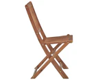 Folding Garden Chairs 6 pcs with Cushions Solid Acacia Wood