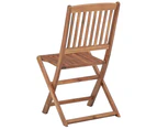 vidaXL Folding Garden Chairs 6 pcs with Cushions Solid Acacia Wood