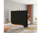 vidaXL 2-Panel Room Divider Black 348x180 cm Fabric