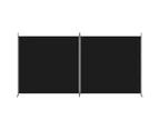 vidaXL 2-Panel Room Divider Black 348x180 cm Fabric