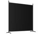 vidaXL 2-Panel Room Divider Black 348x180 cm Fabric