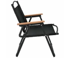 vidaXL Camping Chairs 2 pcs Black 54x43x59 cm Oxford Fabric