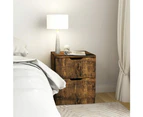 vidaXL Bedside Cabinet Smoked Oak 40x40x50 cm Engineered Wood