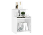 vidaXL Bed Cabinets 2 pcs High Gloss White 40x35x60 cm Engineered Wood