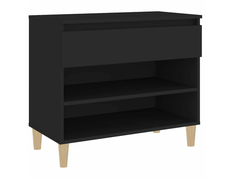 Shoe Cabinet Black 70x36x60 cm Engineered Wood