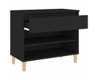 Shoe Cabinet Black 70x36x60 cm Engineered Wood