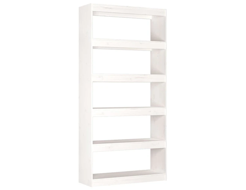 vidaXL Book Cabinet/Room Divider White 80x30x167.4 cm Solid Wood Pine