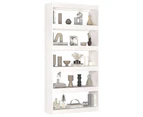 vidaXL Book Cabinet/Room Divider White 80x30x167.4 cm Solid Wood Pine