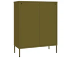 vidaXL Drawer Cabinet Olive Green 80x35x101.5 cm Steel