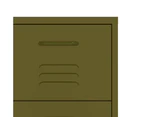 vidaXL Drawer Cabinet Olive Green 80x35x101.5 cm Steel