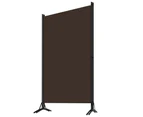 vidaXL 3-Panel Room Divider Brown 260x180 cm Fabric