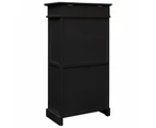 vidaXL Shoe Cabinet Black 50x28x98 cm Paulownia Wood