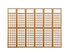 vidaXL 6-Panel Room Divider/Trellis Solid Fir Wood 242.5x180 cm