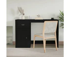 vidaXL Desk with Drawer Black 115x50x75 cm Engineered Wood