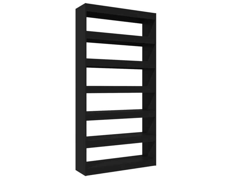 vidaXL Book Cabinet/Room Divider Black 100x30x198 cm Engineered wood