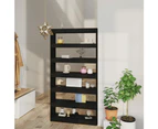 vidaXL Book Cabinet/Room Divider Black 100x30x198 cm Engineered wood