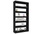 vidaXL Book Cabinet/Room Divider Black 100x30x198 cm Engineered wood