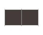 vidaXL 2-Panel Room Divider Brown 348x180 cm Fabric