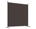 vidaXL 2-Panel Room Divider Brown 348x180 cm Fabric