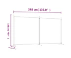 vidaXL 2-Panel Room Divider Brown 348x180 cm Fabric