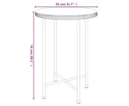 vidaXL Dining Table Black Ø55 cm Tempered Glass and Steel