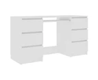 vidaXL Writing Desk White 140x50x77 cm Engineered Wood