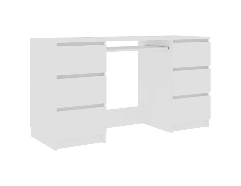 vidaXL Writing Desk White 140x50x77 cm Engineered Wood