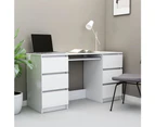 vidaXL Writing Desk White 140x50x77 cm Engineered Wood