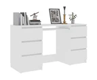 vidaXL Writing Desk White 140x50x77 cm Engineered Wood