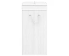 vidaXL Bamboo Laundry Basket with Single Section White