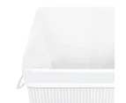 vidaXL Bamboo Laundry Basket with Single Section White