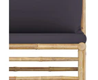 vidaXL 11 Piece Garden Lounge Set with Dark Grey Cushions Bamboo