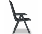 Reclining Garden Chairs 4 pcs Plastic Anthracite